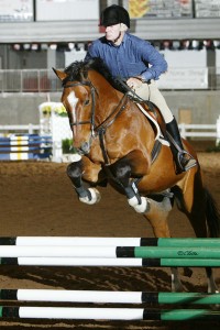 rider on jumping horse